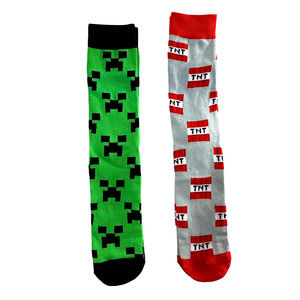 Minecraft Crew Socks 2 Pair Shoe Size 8-12 NWOT #2‎